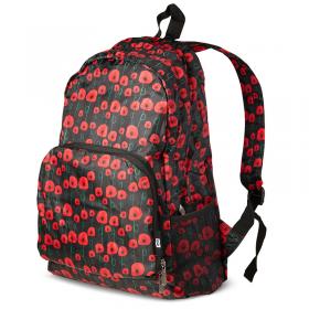 Imperial War museums red and black field poppy foldable field poppy backpack recycled